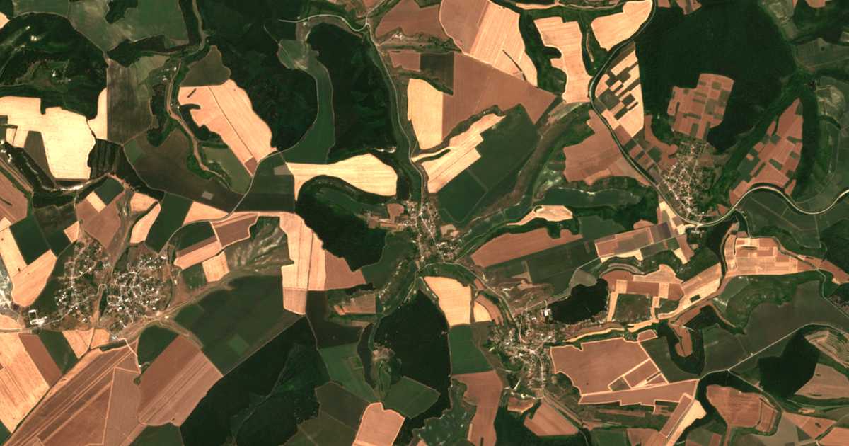 Carte satellite de Huma
