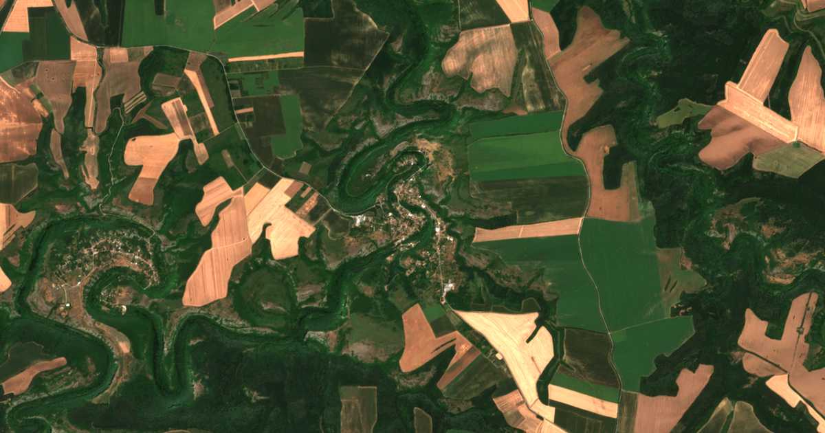Carte satellite de Cherven