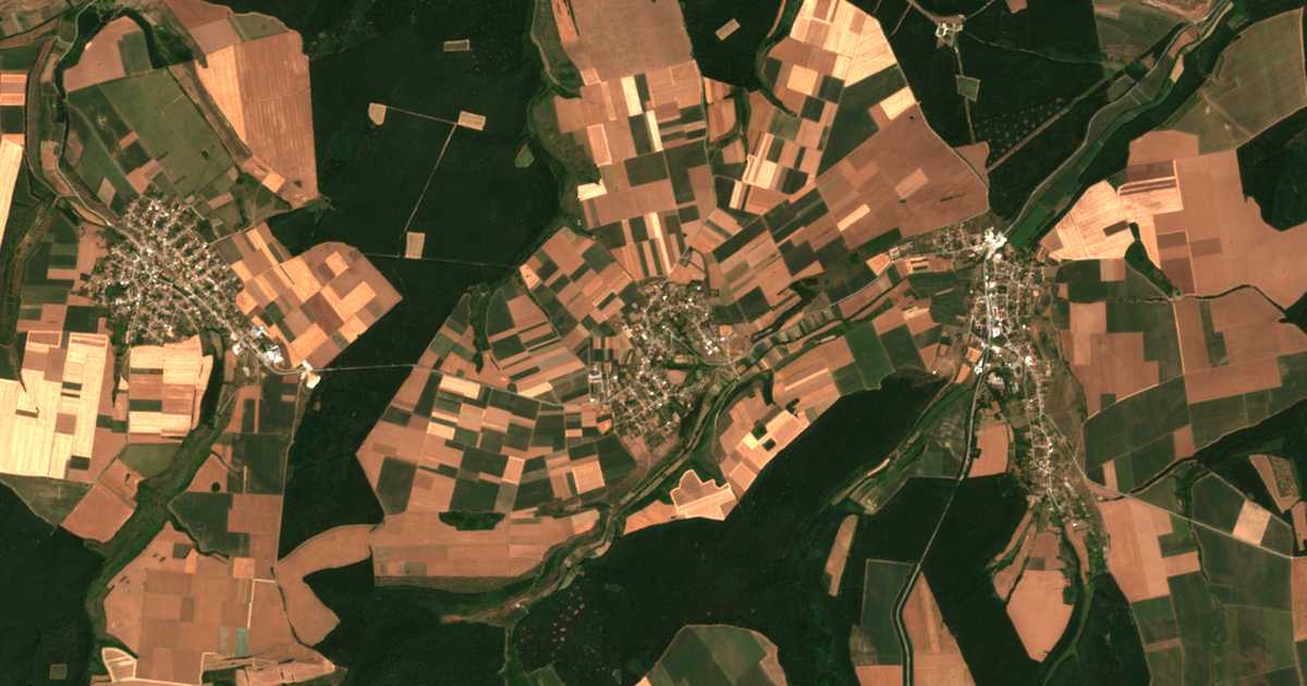 Carte satellite de Borci