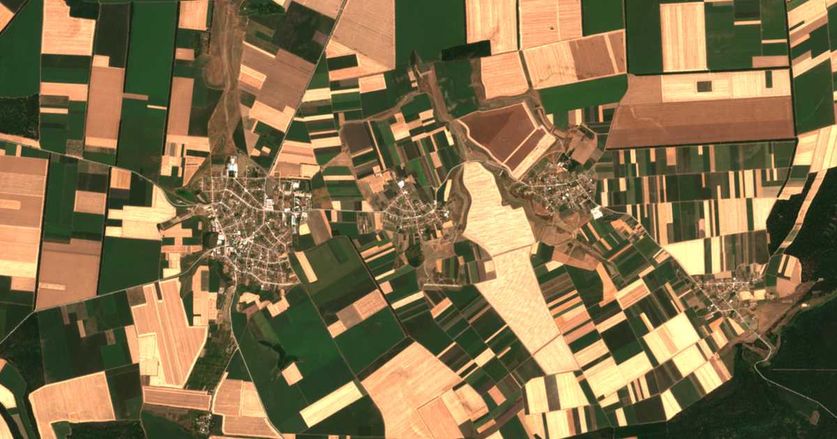 Carte satellite de Kalugerene