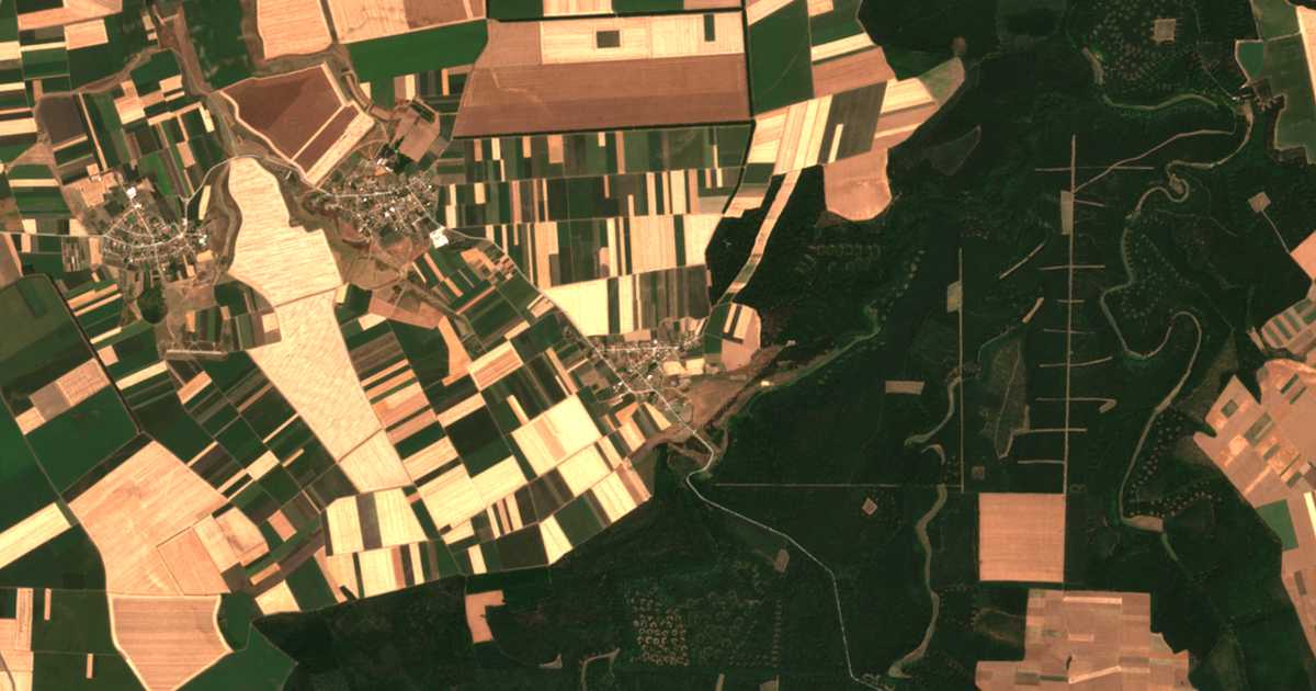 Carte satellite de Padina