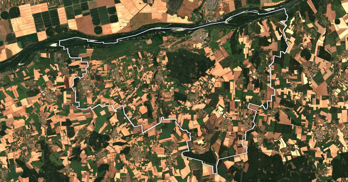 Image satellite avec la limite tracée: Toutrakan