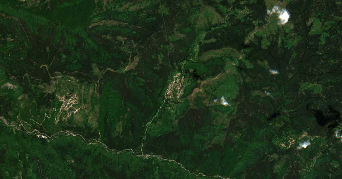 Carte satellite de Breze