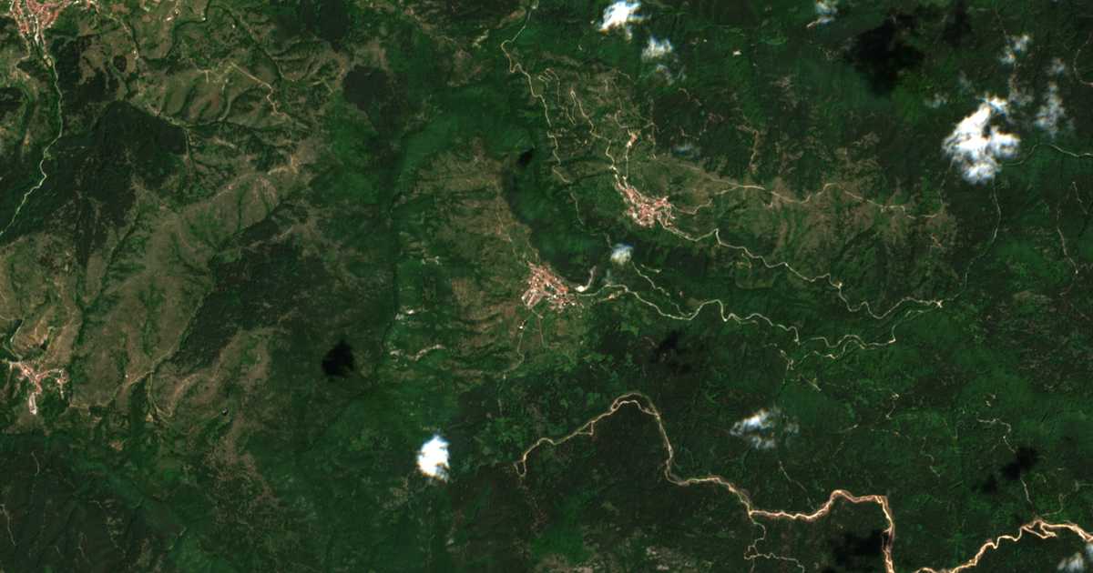 Carte satellite de Brashten