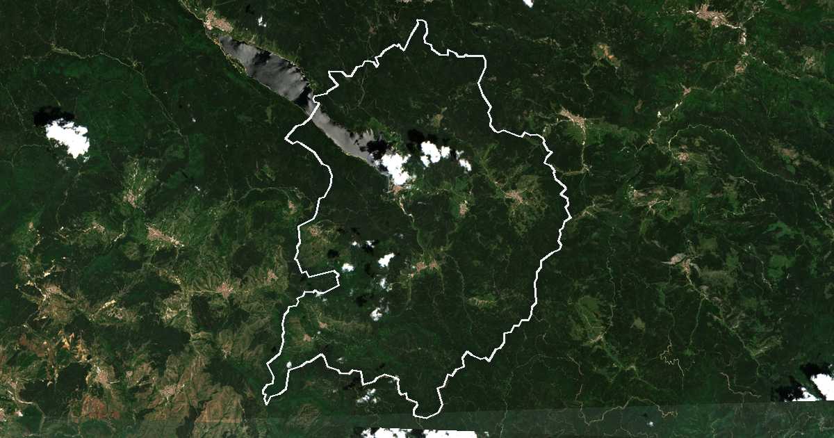 Image satellite avec la limite tracée: Dospat