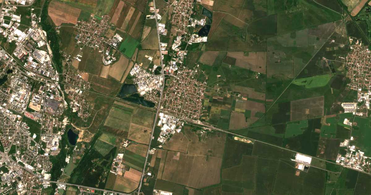 Carte satellite de Kazichene