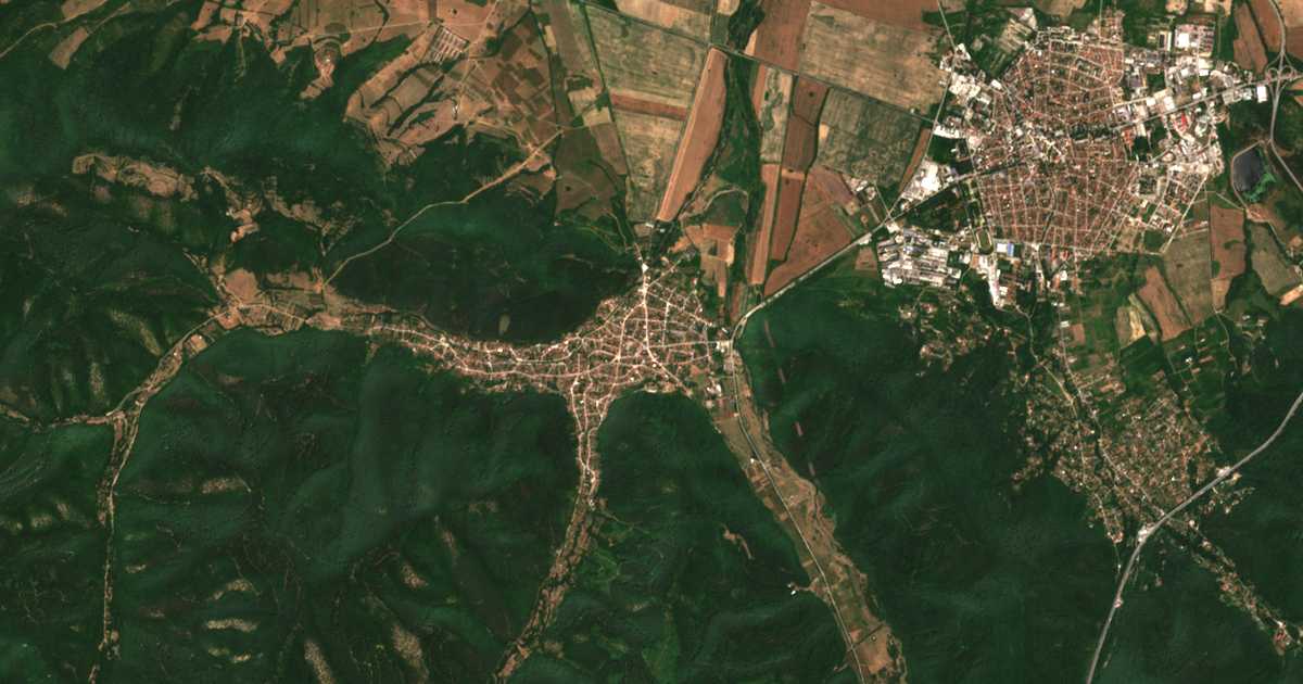 Carte satellite de Vračeš