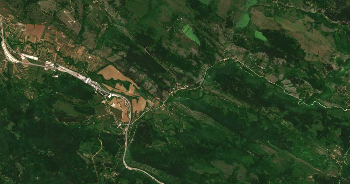 Carte satellite de Kalotina