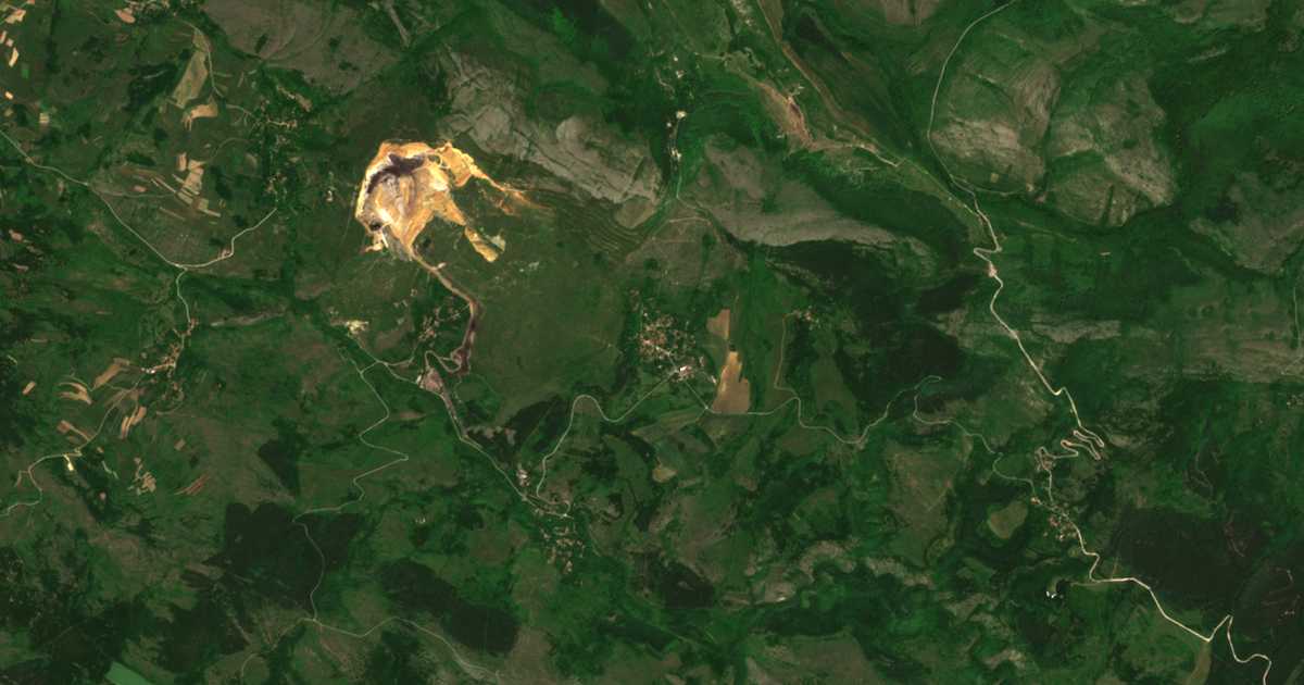 Carte satellite de Goleš