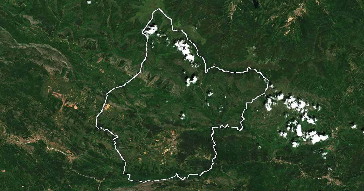 Image satellite avec la limite tracée: Godétch