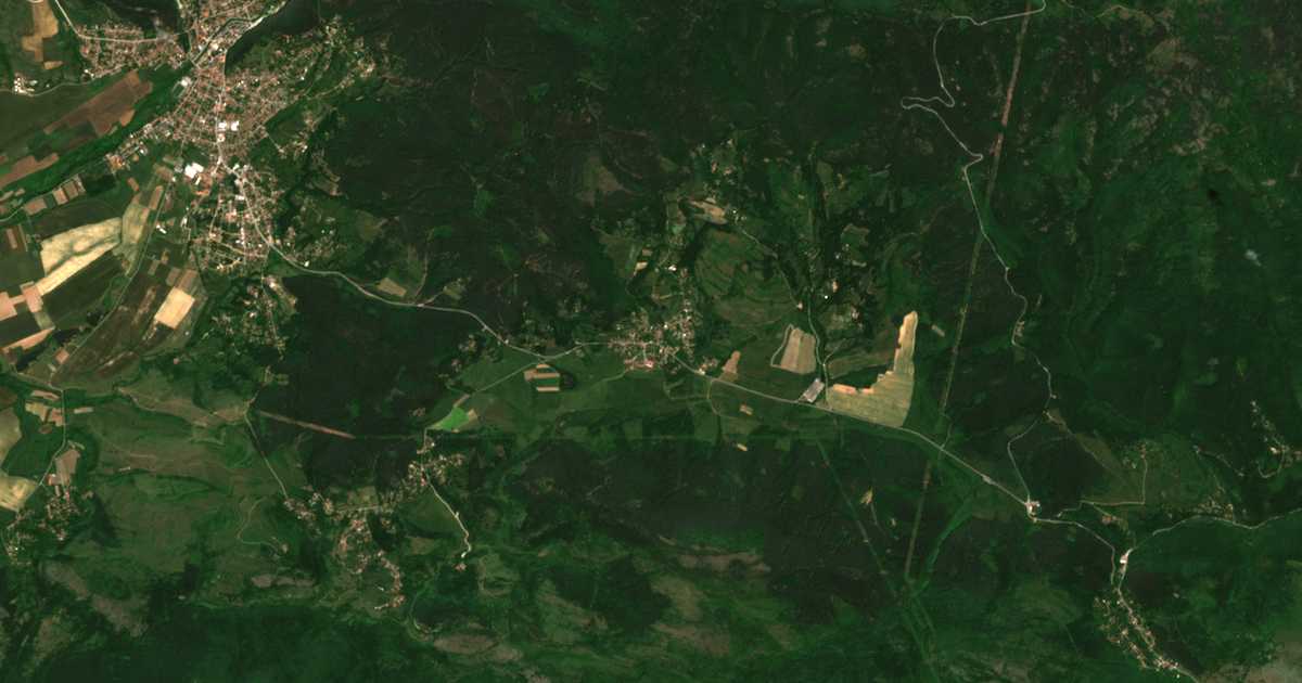 Carte satellite de Šuma