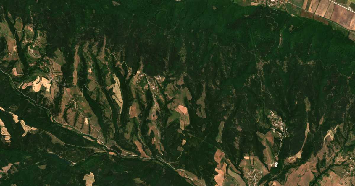 Carte satellite de Podgorie