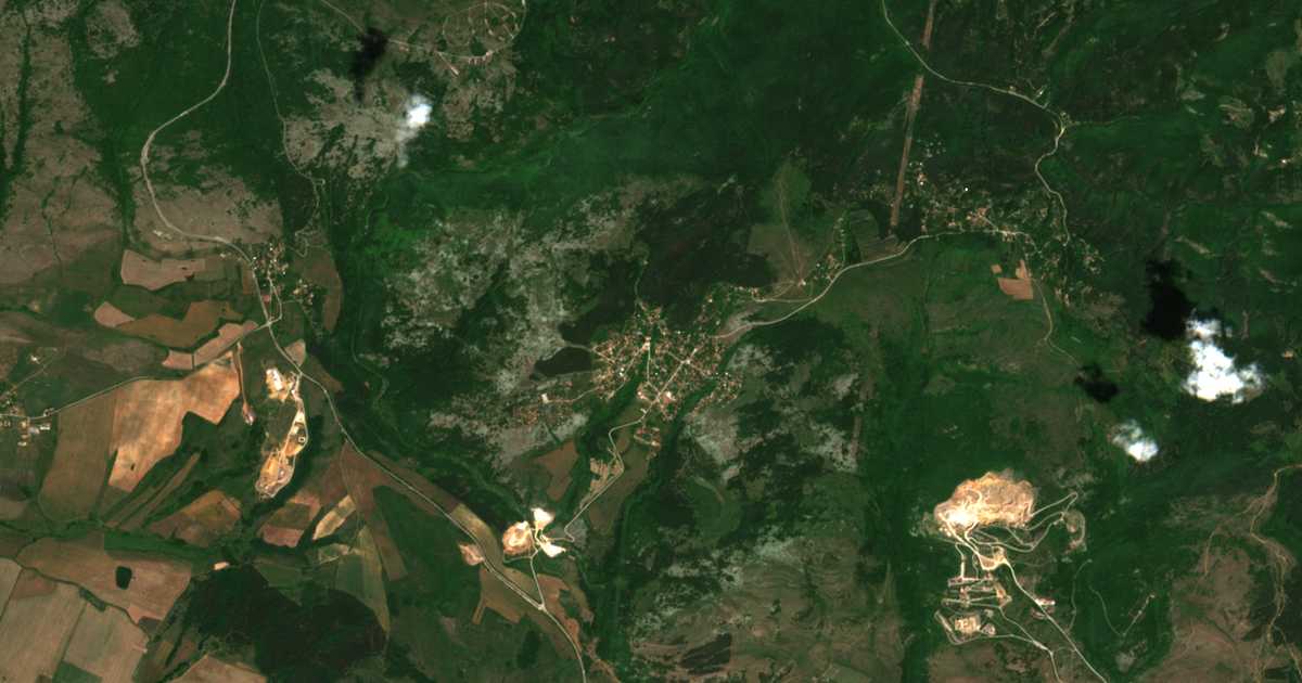 Carte satellite de Gradec