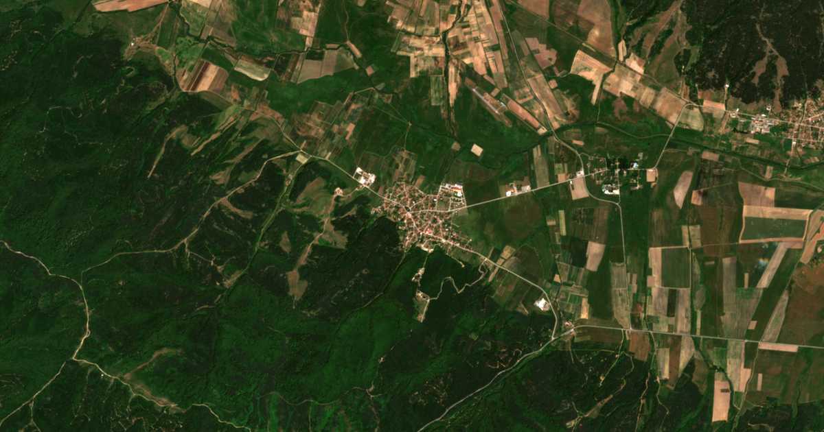 Carte satellite de Belčin