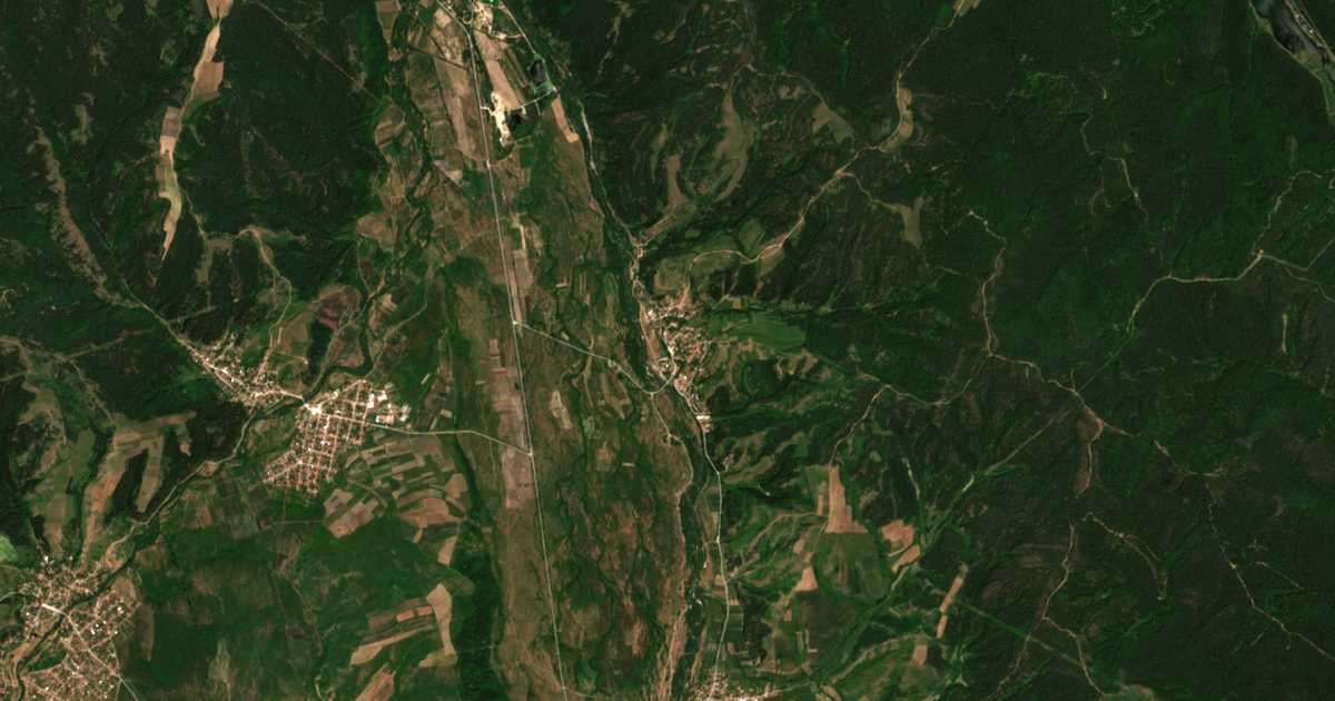 Carte satellite de Zlokuchene