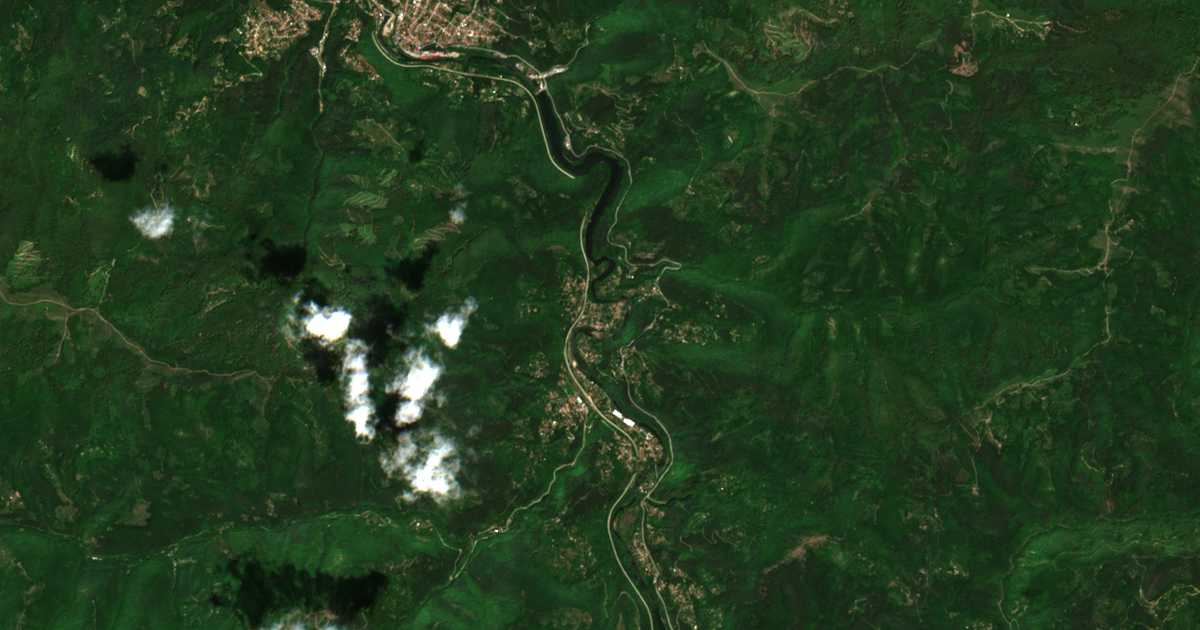 Carte satellite de Thompson