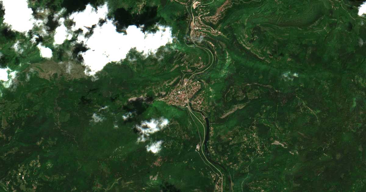 Carte satellite de Cerovo