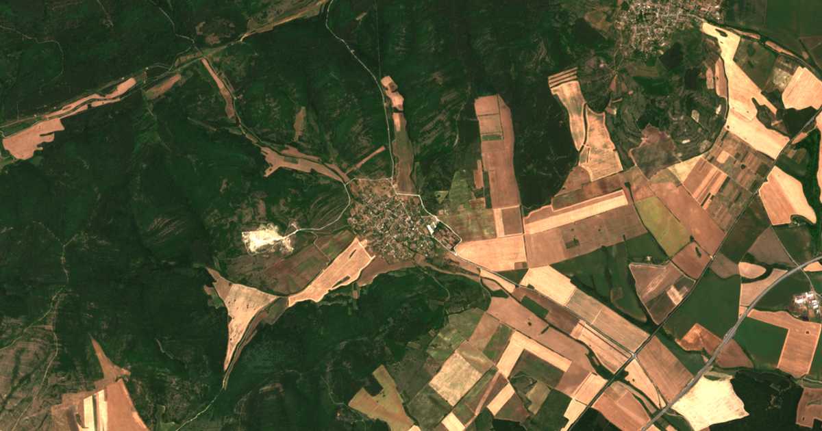 Carte satellite de Vinarovo