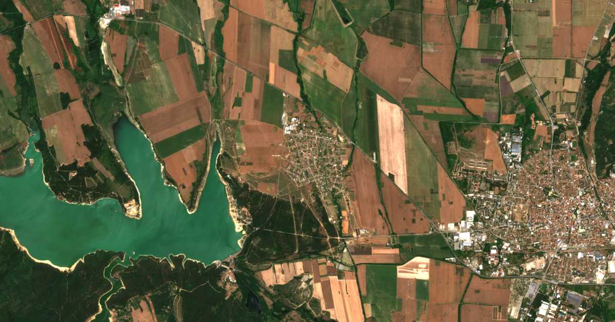 Carte satellite de Koprinka