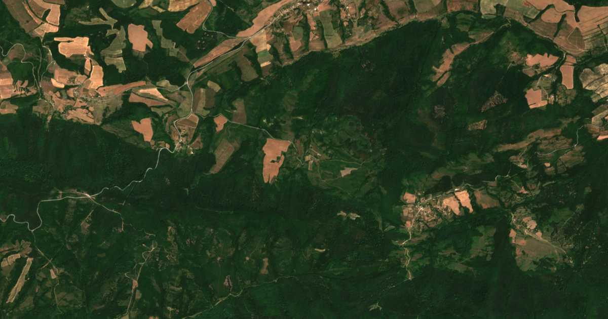 Carte satellite de Milino