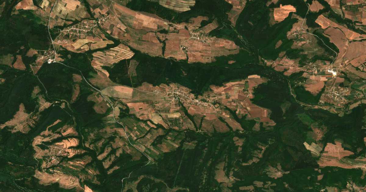 Carte satellite de Padarino