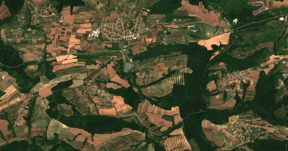 Carte satellite de Carevci