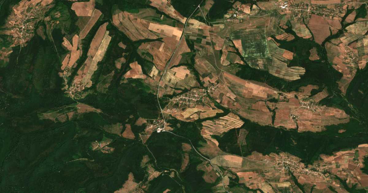 Carte satellite de Zelena Morava