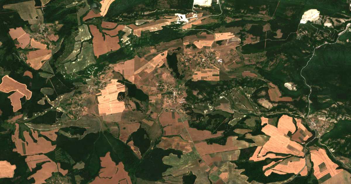 Carte satellite de Božurka