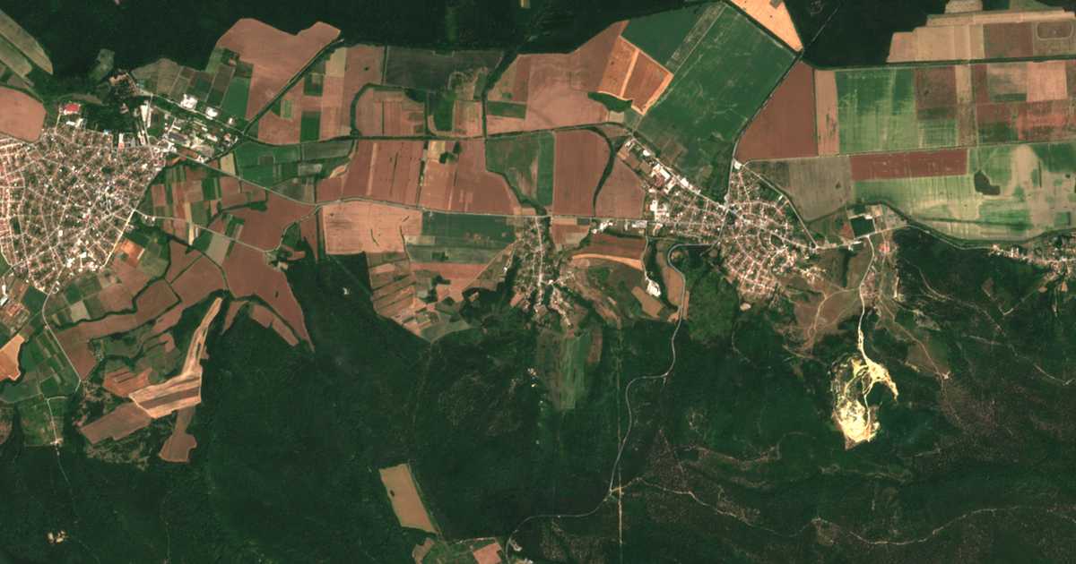 Carte satellite de Detelina