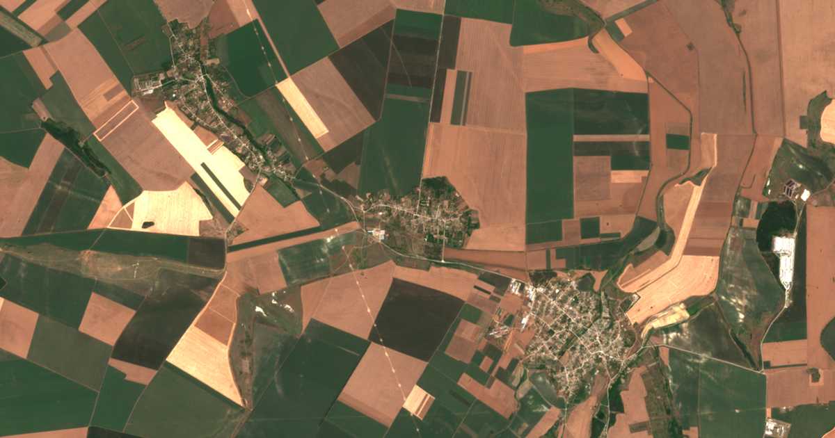 Carte satellite de Metličina