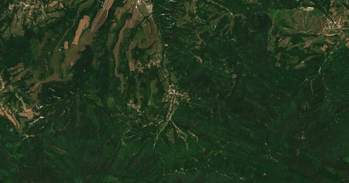 Carte satellite de Kostel