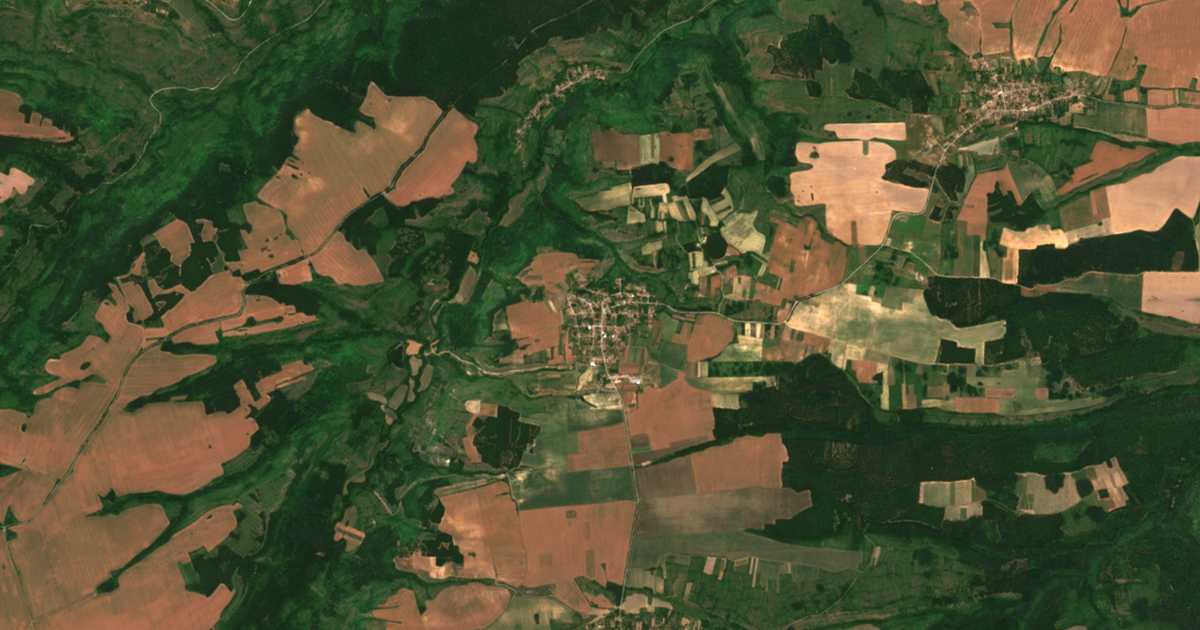 Carte satellite de Topolovets