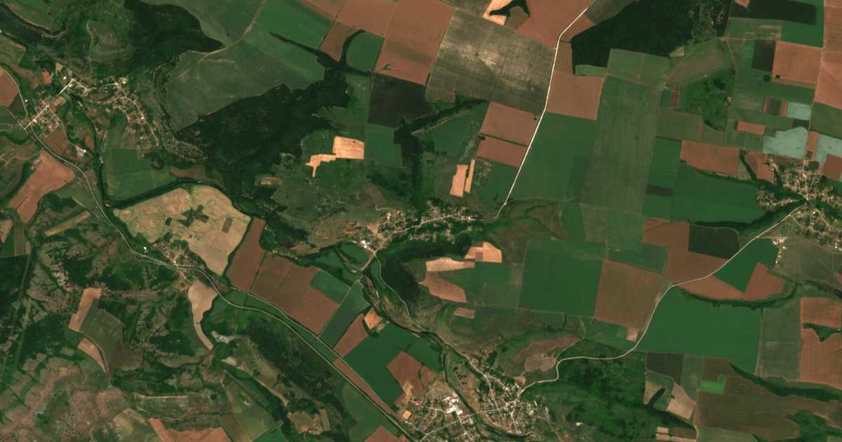 Carte satellite de Dobrusha