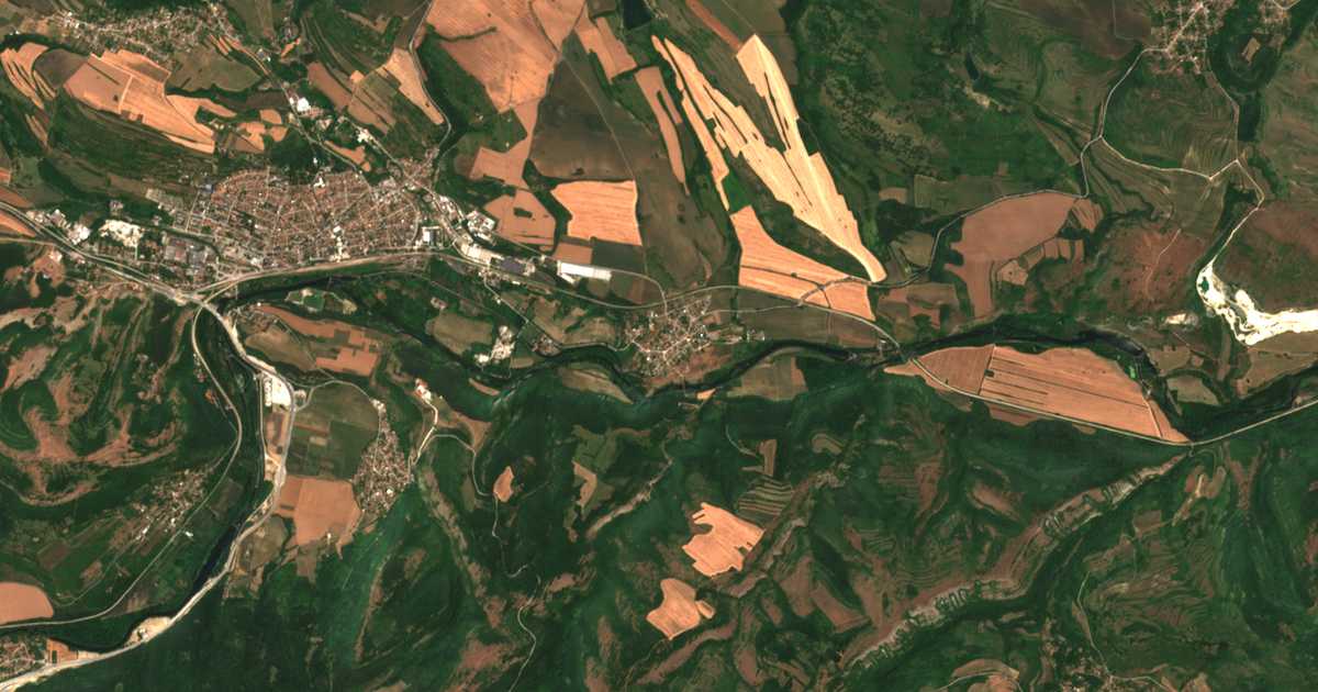 Carte satellite de Brusen