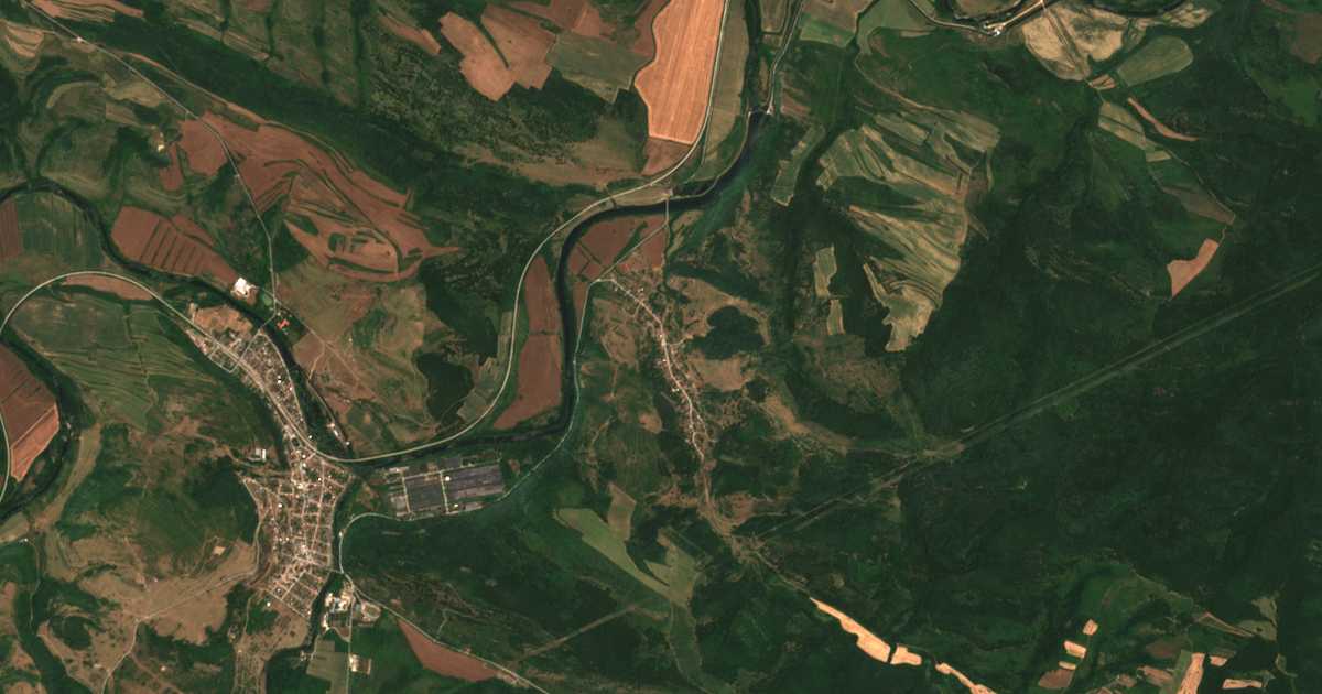 Carte satellite de Radovene
