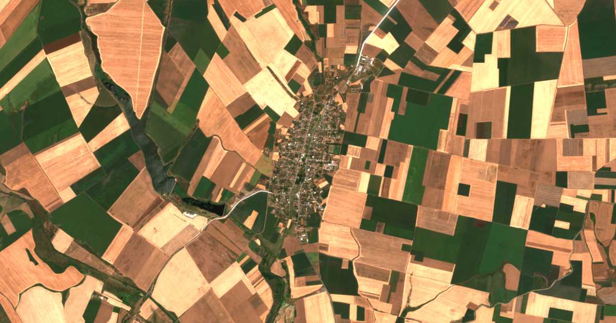 Carte satellite de Roza