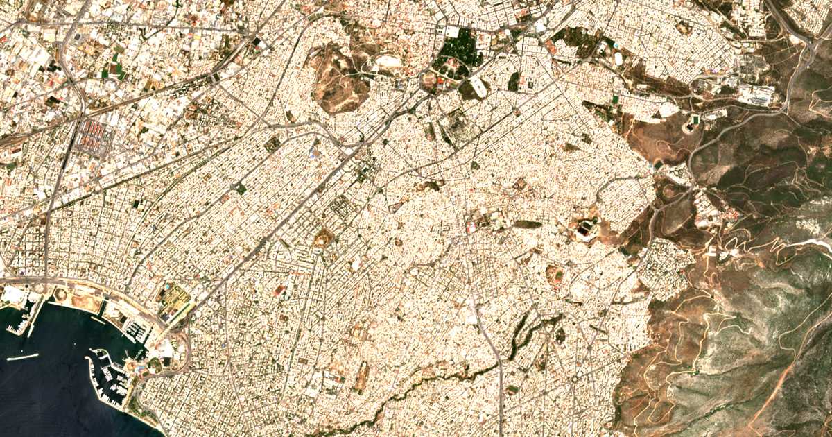 Carte satellite de Dáfni