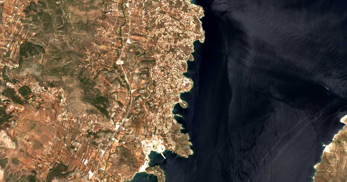 Carte satellite de Agía Marína Mikrolímanou