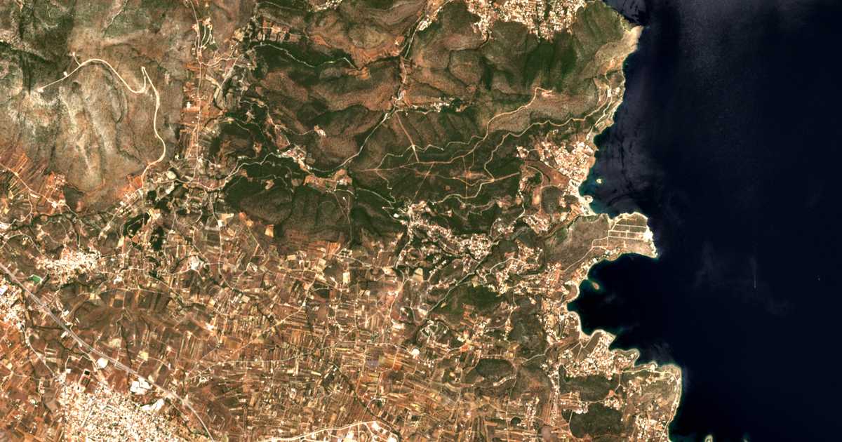 Carte satellite de Diónysos