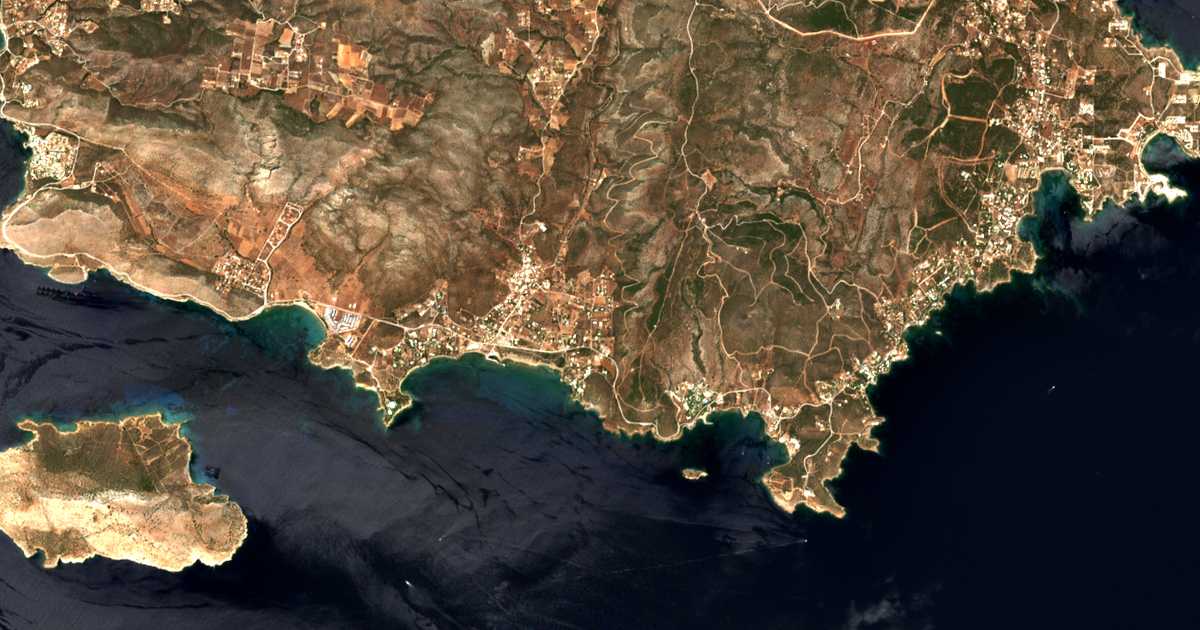 Carte satellite de Esperídes