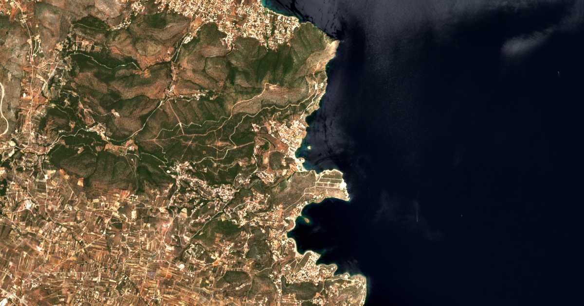 Carte satellite de Kakí Thálassa