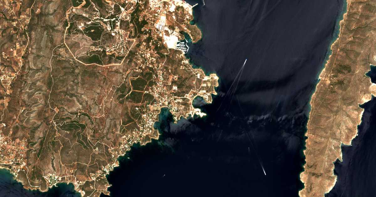 Carte satellite de Káto Possidonía