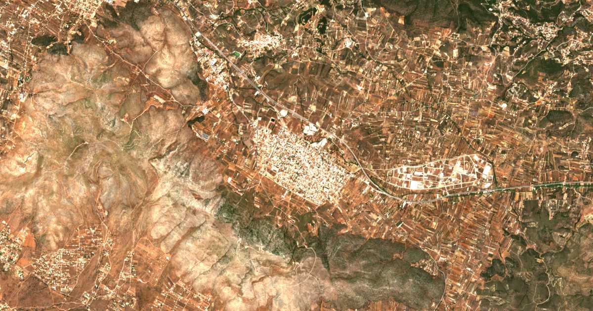 Carte satellite de Keratéa