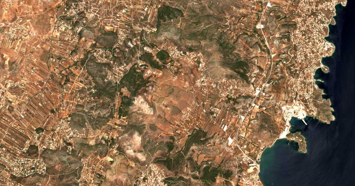 Carte satellite de Markáti