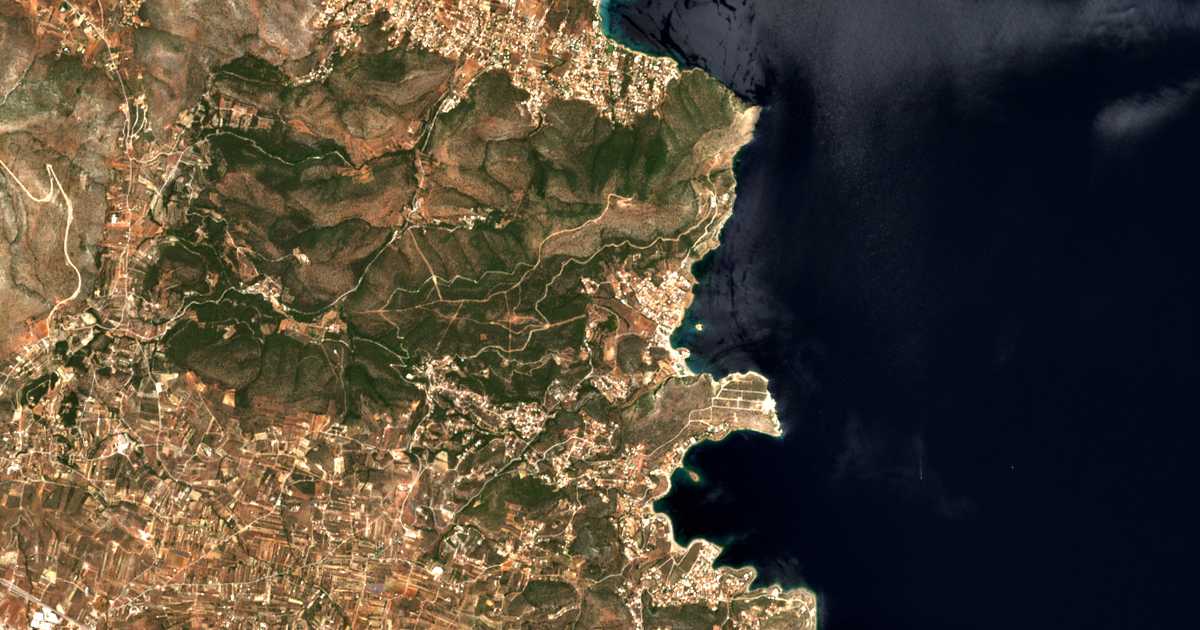 Carte satellite de Moní Kakís Thalássis