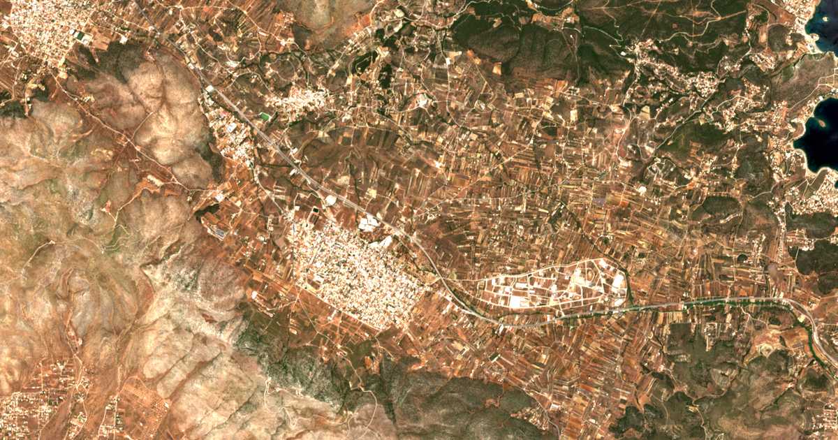 Carte satellite de Mýlos