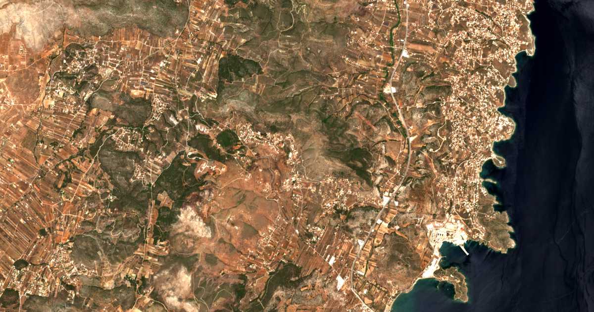 Carte satellite de Pláka