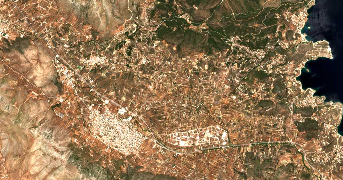 Carte satellite de Prisilímes
