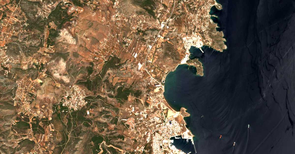 Carte satellite de Káto Possidonía