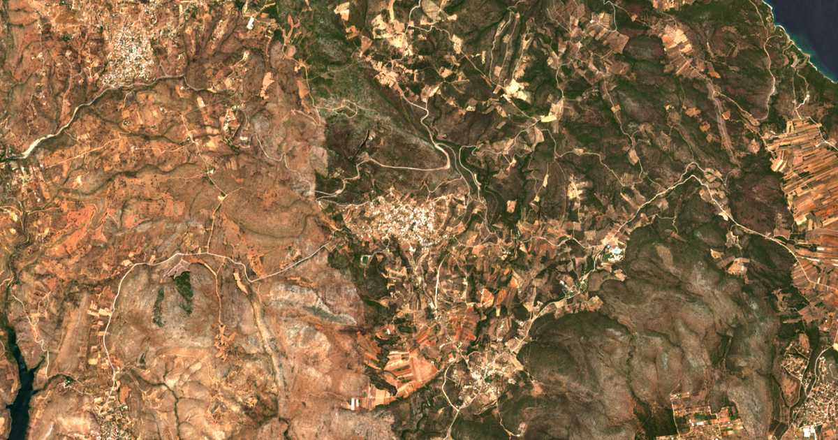Carte satellite de Grammatikó